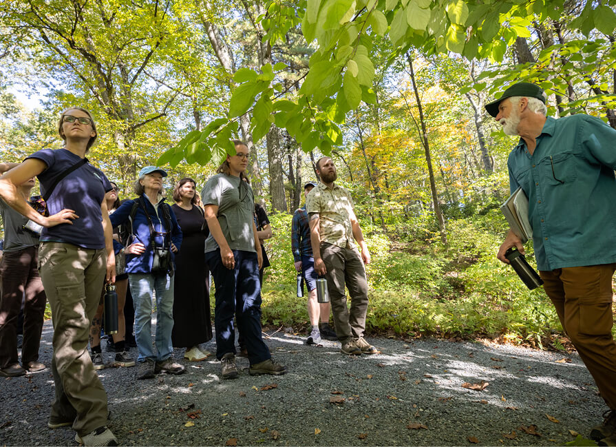 Group enjoying Garden in the Woods